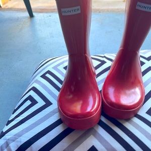 Cute and Practical Red Hunter Boots